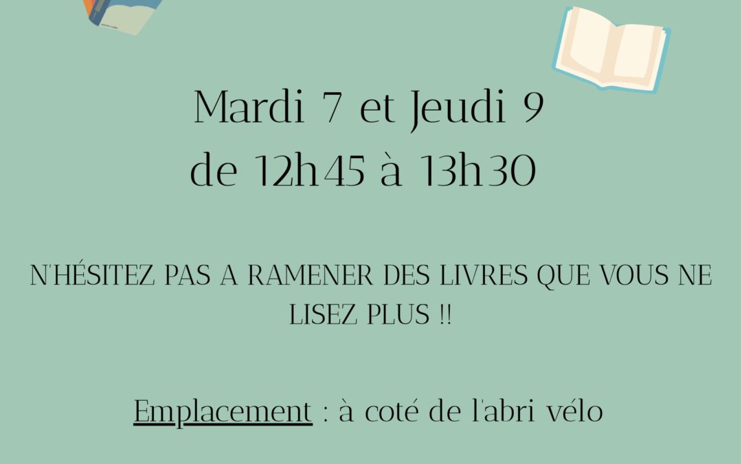 LES 1 MV VOUS INVITENT AU « TROC ET PUCES LITTÉRAIRES…